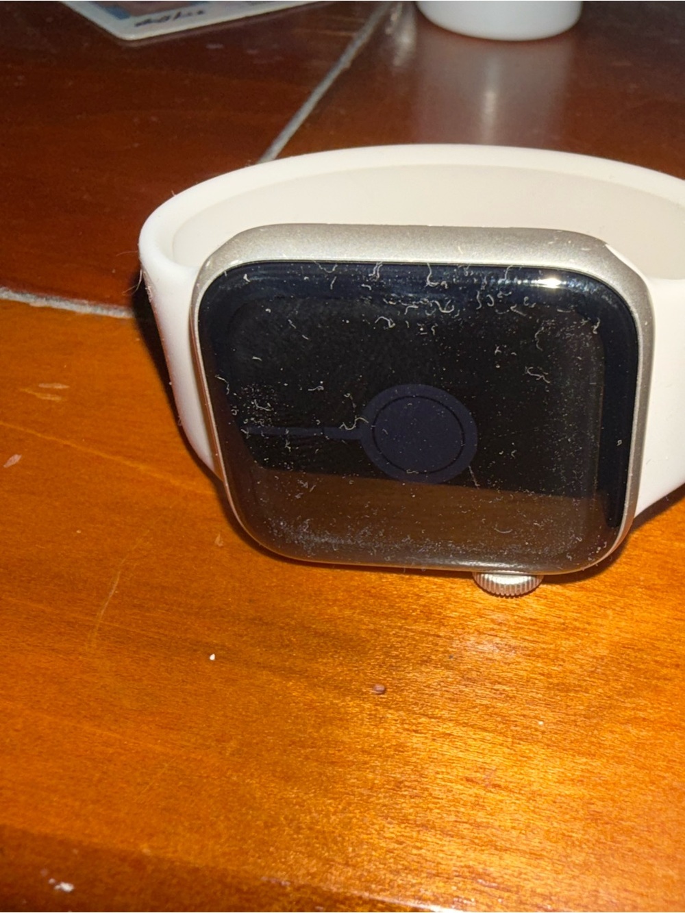 Apple White Smartwatch with Silver Case